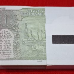 Alternative view of ONE RUPEE BUNDLE 2017 DOUBLIE NO. AND ERROR NOTES SERIAL NO. 950901