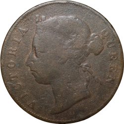 Copper 1 Cent of Victoria Queen (AD1884) of Straits Settelements Rare