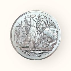 Alternative view of 1 Dollar Australia 2021 Elizabeth II 6th Portrait In the name of Court of Arms Ultra Unique and Rare