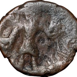 Copper coin of Vasudev(AD 190-230) of Kushan Dynasty Shiv & Nandi Type