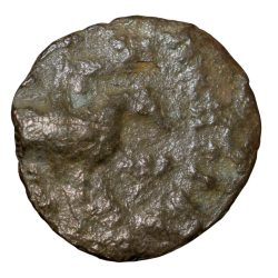 Alternative view of Copper Drachma of Azes II(BC 35 - 5AD) of Indo-Scythian Horse Rider/Nikephoros Type
