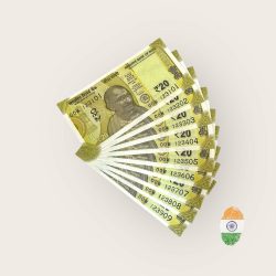 Rs 20 India Banknote Set 123101 to 123909 Unc Unique and Rare