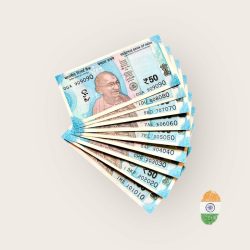 Rs 50 Issue India Banknote Fancy Set 101010 to 909090 Gem UNC Unique And Rare