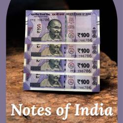 Rs 100 India Banknote Quad Set 7FB 786786 Same Number Same Signature 4 Notes Different Inset Ultra Unique and Rare