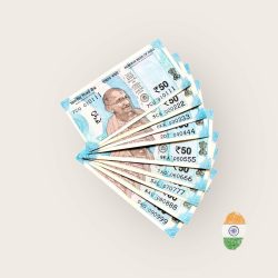 Rs 50 India Banknote Solid Set Gem Unc 010111 to 090999 Latest Issue Unique and Rare