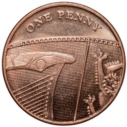 Bronze Penny of Elizabeth II (AD2015) of United Kingdom UNC Grade
