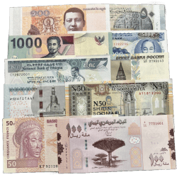 Foreign Country 10 Different Countrys GEM UNC Notes Lot