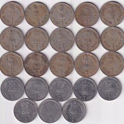 Alternative view of 1 Rupee 23 Different India Commemorative Coins Set Rare