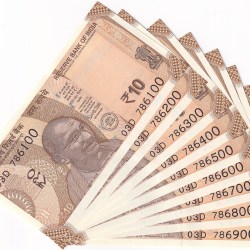 India New 10 Rs 786100 to 786900 Nine Fancy Numbers Unc Set