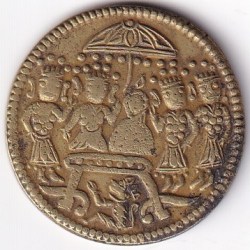 Alternative view of Ram Darbar Lord Hanuman Very Old Token #5