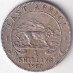 East Africa 1952 One Shilling Nickel Coin King George VI