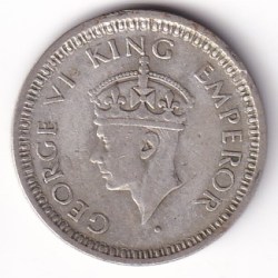 Alternative view of Large 5 Quarter Rupee of 1945 British India Rare Silver Coin