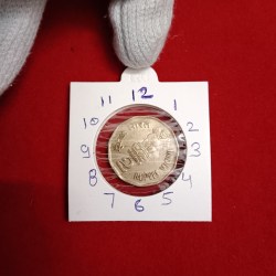 Two Rs Copper Nickel 2"o Clock Error Coin lion side 2003 Year Noida Mint RBI Mistake Coin