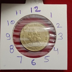 Five Rs Brass 3"o Clock Error Coin Shri Mata Vaishno Devi Shrine Board Coin Noida Mint RBI Mistake Coin