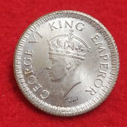 Alternative view of 1/4 1942 GEORGE VI KING EMPEROR GEM UNC CONDITION