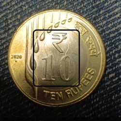 Ten Rs Rare Coin Error 9 “o Clock Rotation Error or Lion Ghost Error Grm Bunc Condition RBI Mistake Coin Noida Mint