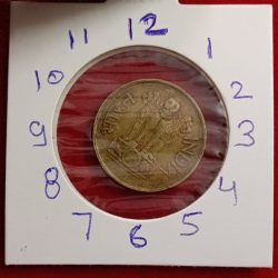 Twenty Paise Brass Coin Extremely Rare 1"o Clock Error 1969 Year
