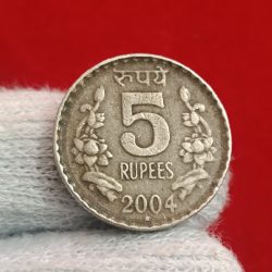 Five Rs Rare Coin 2004 Year Hyderabad Mint Good Condition 06