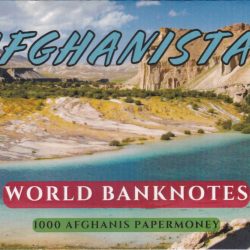 Alternative view of Afghanistan 1000 Afganis UNC Note with Beautiful Folder