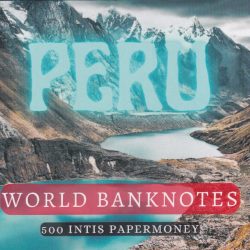 Alternative view of Peru 500 Intis UNC Note with Beautiful Folder