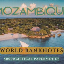 Alternative view of Mozambique 50000 Metical UNC Note with Beautiful Folder