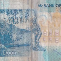 Alternative view of Scotland 5 Pounds Commemorative issue rare Polymer note#B-2