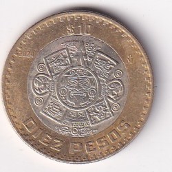 Alternative view of Mexico 10 Pesos 2024 RARE Bimetallic COIN #L-664