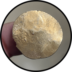 Alternative view of Paramaras of Vidarbha, Gold Gadayana, Shri VISHALA, EXTREMELY RARE ruler 3.55 grams