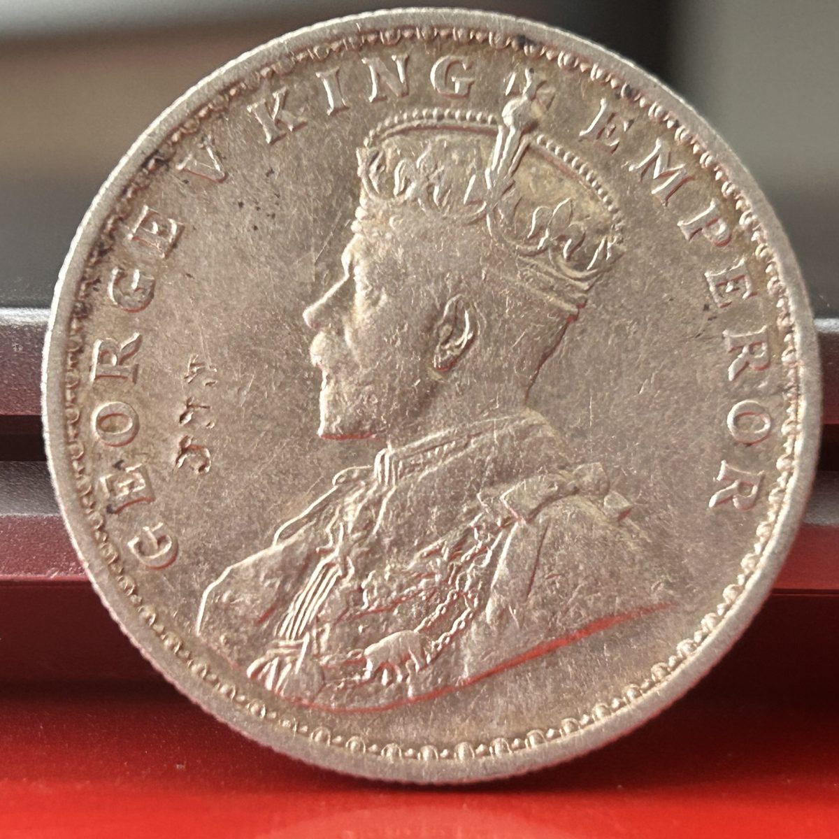 Rare 1914 One Rupee of George V King Emperor Bombay Mint Silver 11.66 Gram British India Coin Same as per shown given - Image 2