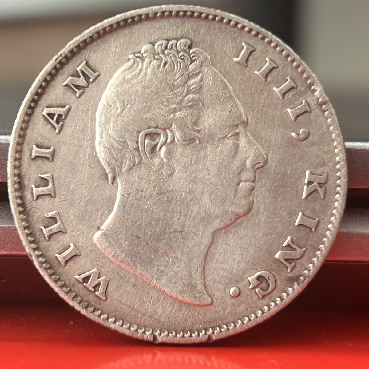 Rare One Rupee 1835 Plain Neck Silver Coin of King William IV Collectible Coins of East India Company Silver 11.66 Gram