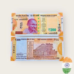 Rs 200 India Banknote Solid Fancy Number 888888 Gem Unc Unique Collection Lucky Number