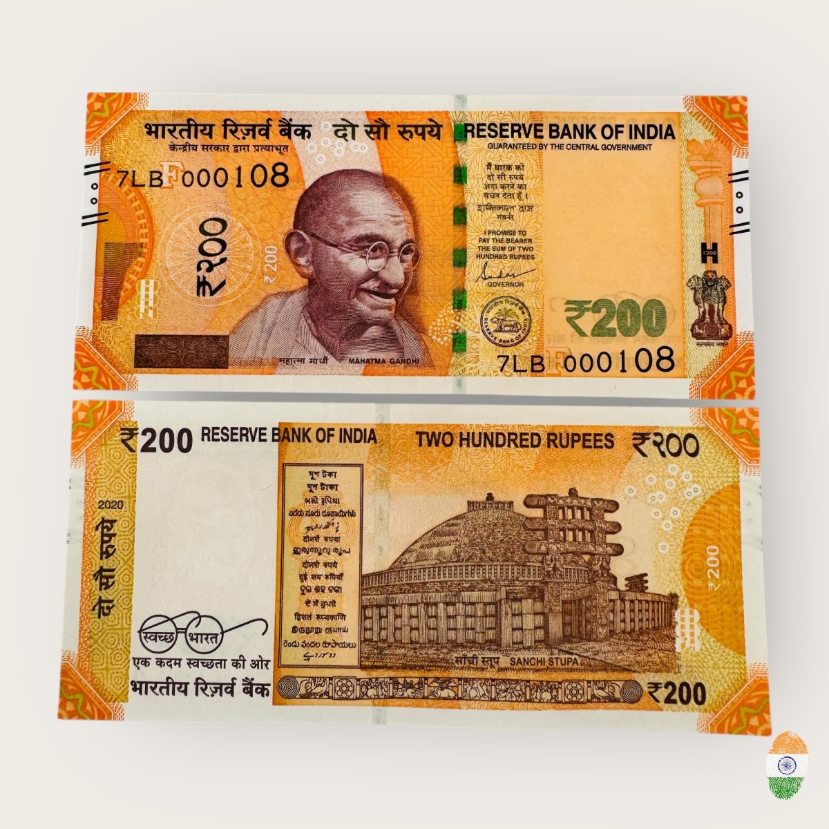 Rs 100 India Banknote Low Serial Number 000108 Issue Gem Unc Unique and Rare