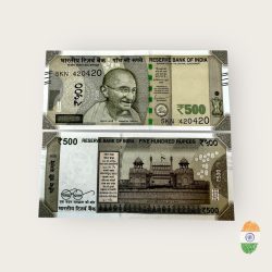 Rs 500 India Banknote Low Serial Number 420420 Issue Gem Unc Unique and Rare