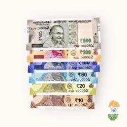 Rs 10 to 500 India Banknote Solid Fancy Set 000062 Gem Unc Unique Collection Rare