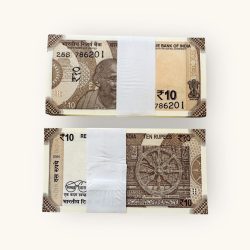 Alternative view of Rs 10 India Banknote Serial Bundle 786301 To 786400 Gem Unc Unique And Rare
