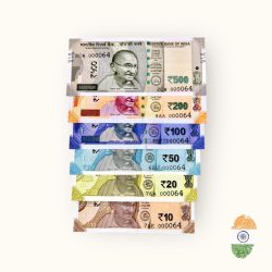 Rs 10 to 500 India Banknote Solid Fancy Set 000064 Gem Unc Unique Collection Rare