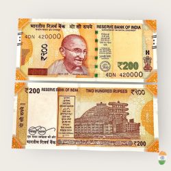 Rs 200 India Banknote Low Serial Number 420000 Issue Gem Unc Unique and Rare