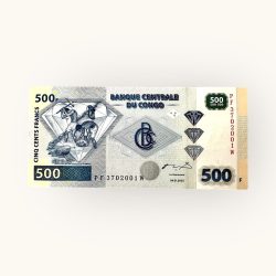 500 Banco Du Congo with Diamonds on front World Country Serial Packet Unc Issue Very Very Unique and Rare