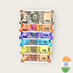 Rs 10 to 500 Fancy Solid India Banknote Set 1000000 Number 1 Million Gem UNC Unique Set