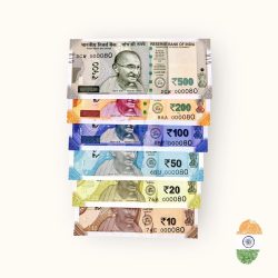 Rs 10 to 500 India Banknote Solid Fancy Set 000080 Gem Unc Unique Collection Rare