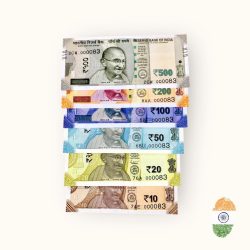 Rs 10 to 500 India Banknote Solid Fancy Set 000083 Gem Unc Unique Collection Rare