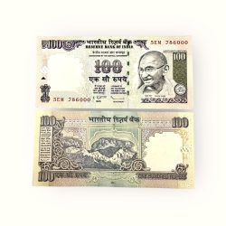 Rs 100 India Banknote 786000 Gem Unc Unique and Rare Small Font Previous Issue