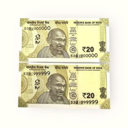 Rs 20 Fancy Number Set 999999 and 1000000 Gem Unc Rare and Unique