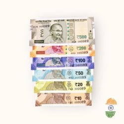 Rs 10 to 500 India Banknote Solid Fancy Set 000089 Gem Unc Unique Collection Rare