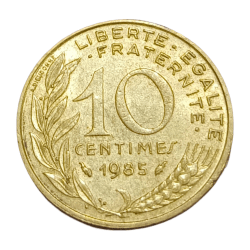FRANCE Aluminium Bronze 10 CENTIMES Year 1985 "MARIANNE" in High Collectable Grade.