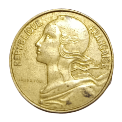 Alternative view of FRANCE Aluminium Bronze 10 CENTIMES Year 1985 "MARIANNE" in High Collectable Grade.