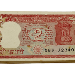 2 Rupees TIGER 🐯 Issue SEMI-FANCY Sort Bundle 98 Notes (123450//123456) are missing, Multiple SEMI FANCY Notes SORT BUNDLE in UNC Grade.