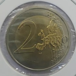 Alternative view of Portugal, 2 Euro, 2022, 35 Years of the Erasmus Programme, Bimetal, Condition as per image.