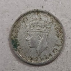 Alternative view of British - Southern Rhodesia, 3 Pence, 1946, George VI, Silver, KM# 16a, Condition as per image.
