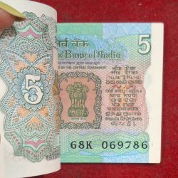 Alternative view of 5 RUPEES TRACTOR ISSUE R.N.MALHOTRA WITH FANCY NUMBER ENDING 786